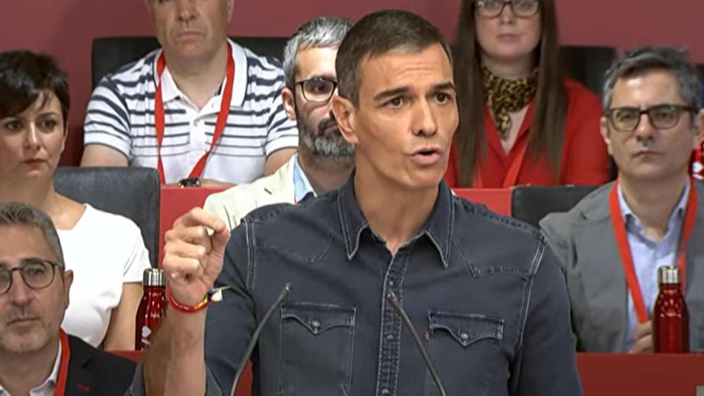 Pedro Sánchez, durante su intervención ante el Comité Federal del PSOE del pasado sábado.