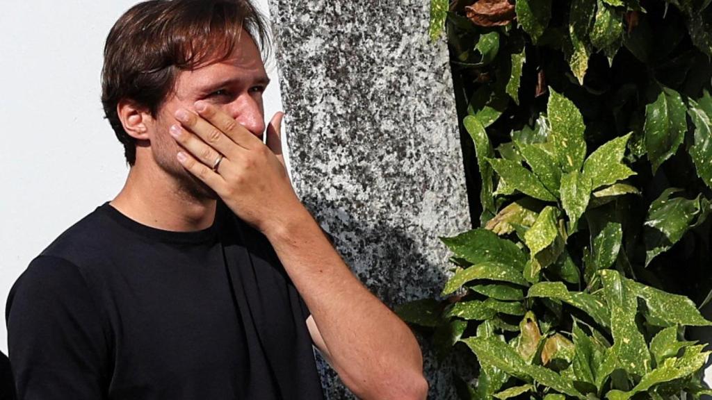 Federico Chiesa, jugador del Liverpool, en el entierro de Diogo Jota.