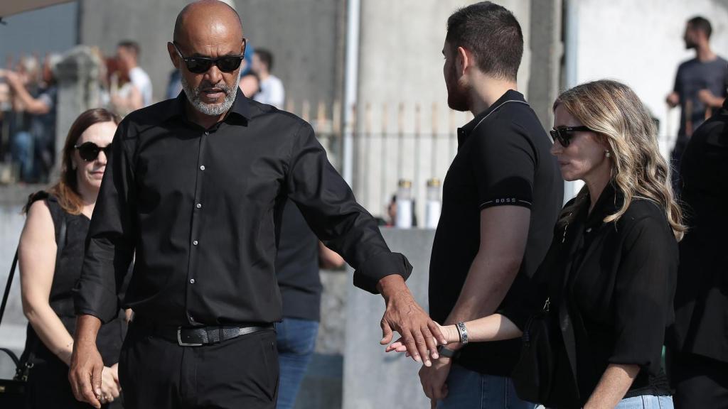 El entrenador Nuno Espirito Santo, a su llegada al funeral de Diogo Jota.
