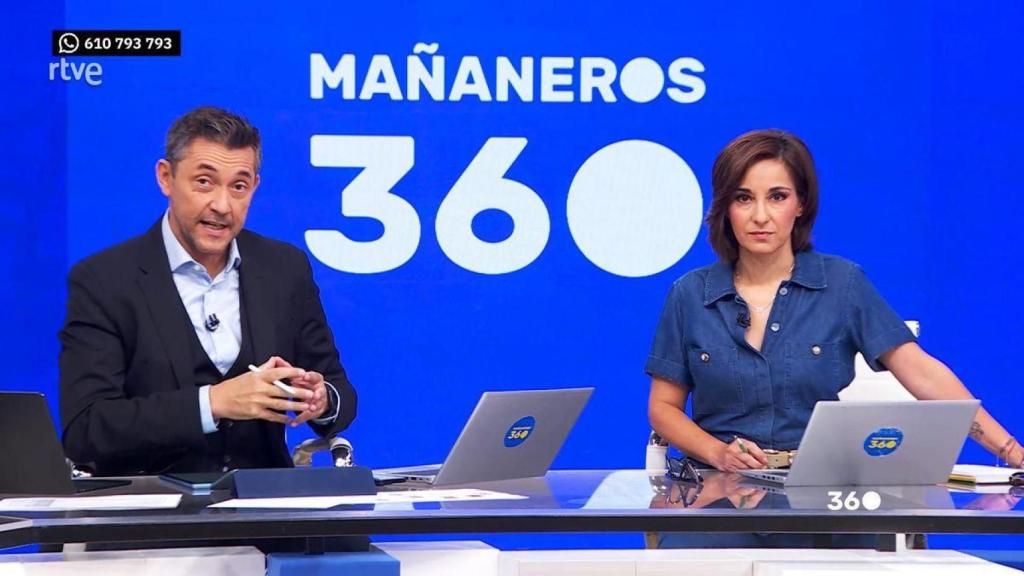 Javier Ruiz y Adela González en 'Mañaneros 360'.