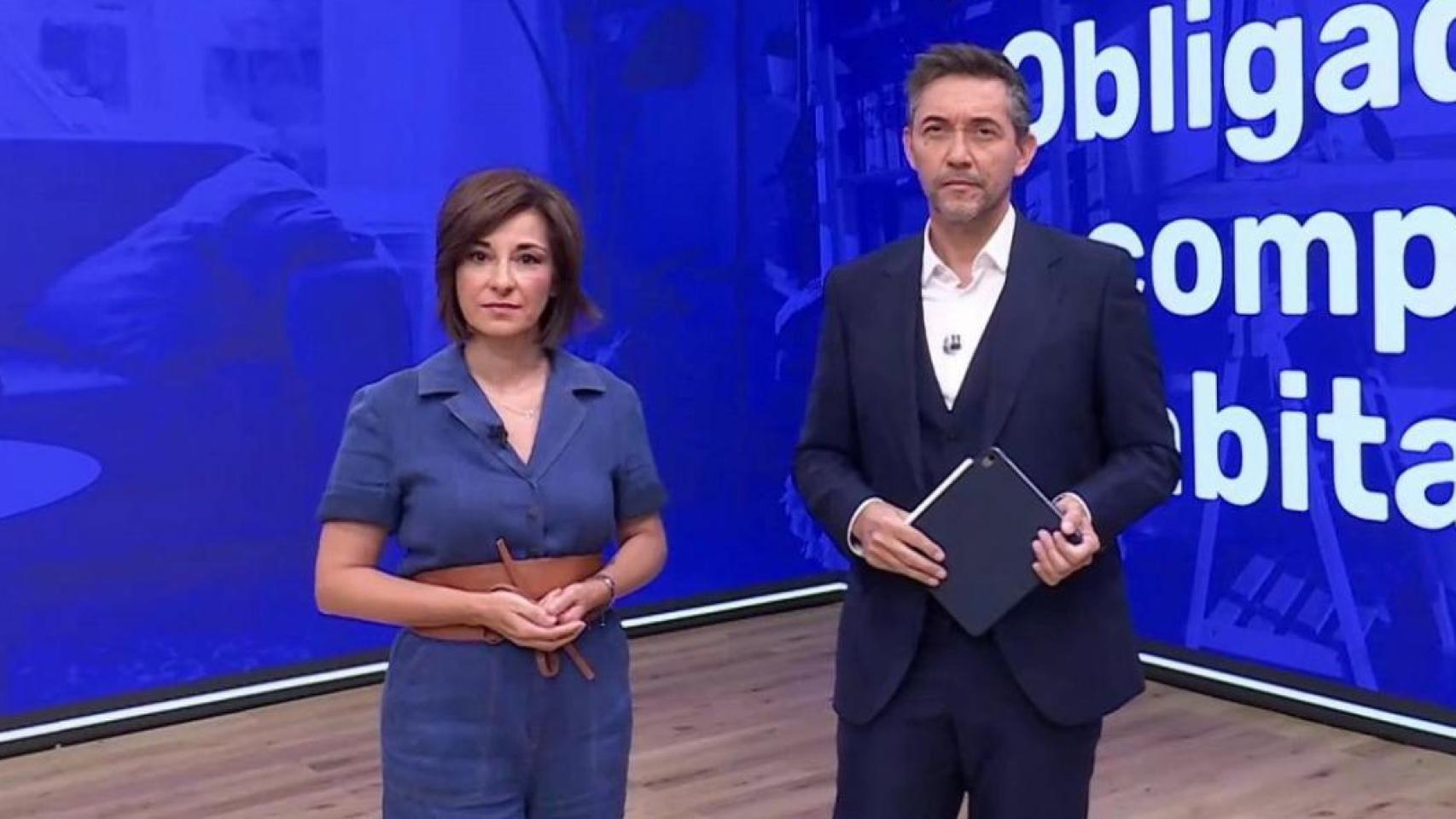 Adela González y Javier Ruiz en 'Mañaneros 360'.