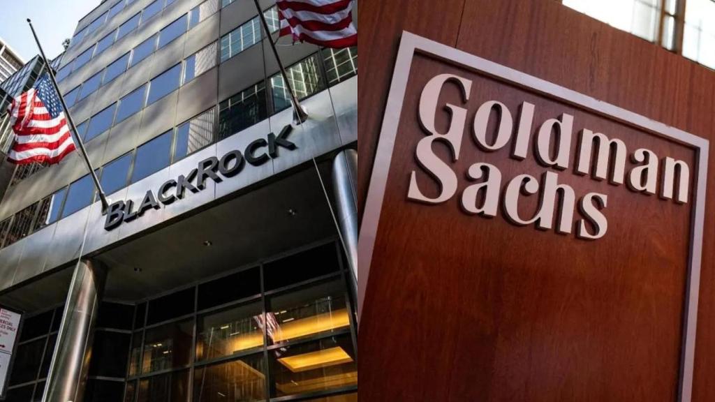 Logos de BlackRock y Goldman Sachs.