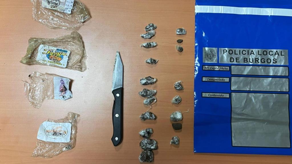Sustancias intervenidas por la Policía Local de Burgos en un establecimiento hostelero