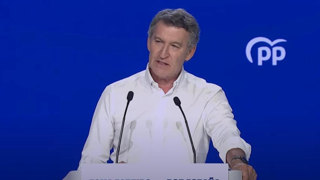 Alberto Núñez Feijóo en el Congreso Nacional del PP.