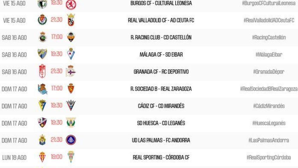 El Málaga CF ya conoce su primer horario de la temporada