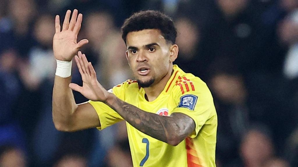 Luis Díaz, durante un partido reciente con Colombia.