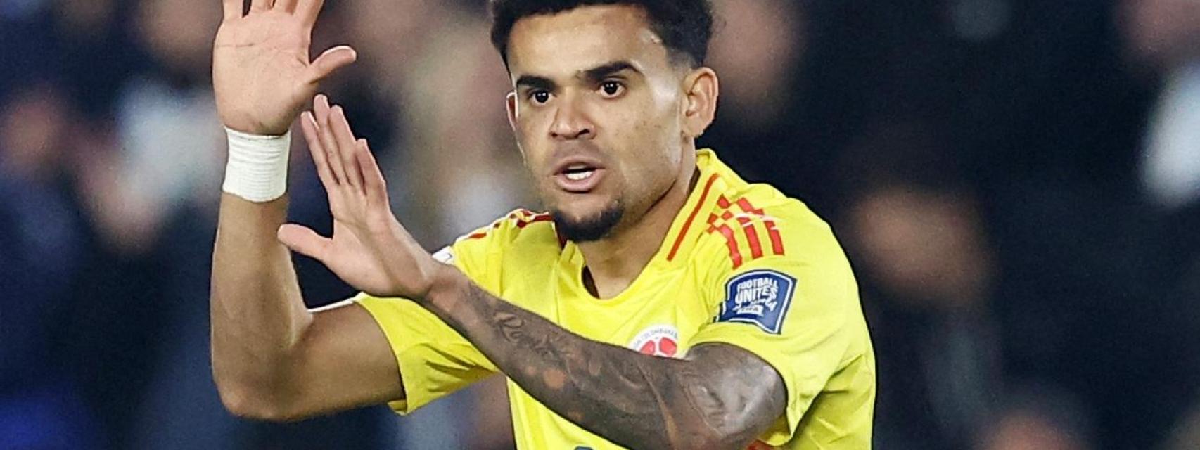 Luis Díaz, durante un partido reciente con Colombia.