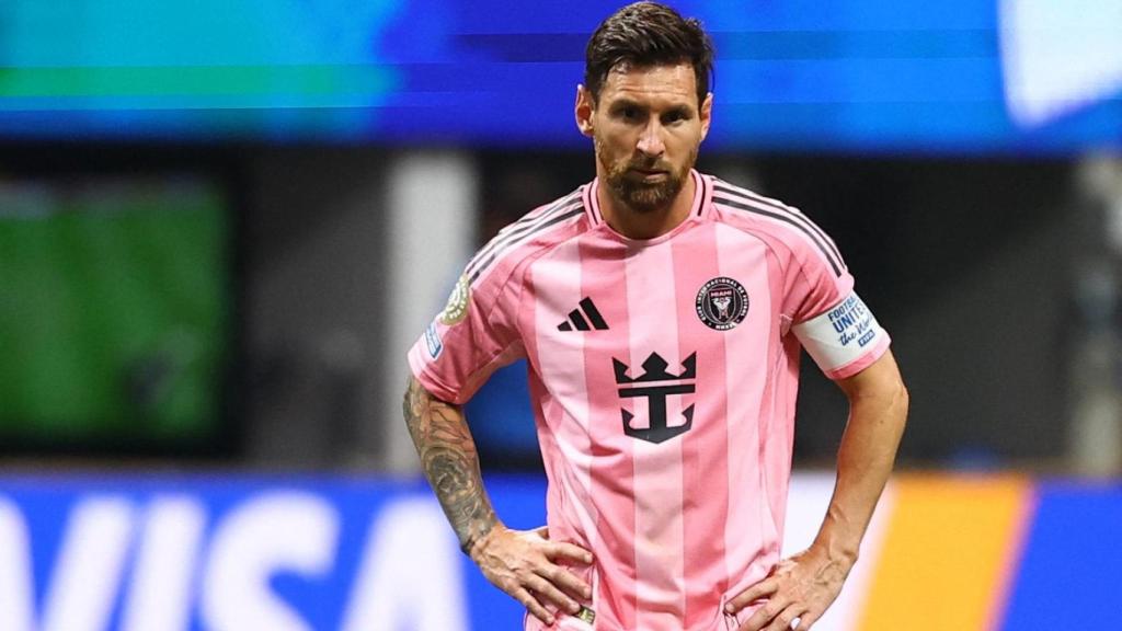 Messi, durante el partido del Mundial de Clubes contra el PSG.