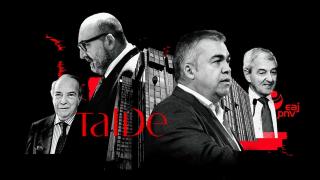 José María Zalbidegoitia, Koldo García, Santos Cerdán e Iñaki Alzaga en una ilustración.