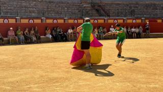 Los alumnos de la escuela taurina de Ciudad Real han realizado una exhibición ante medio centenar de visitantes.