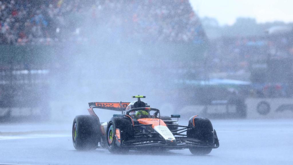 Lando Norris, durante la carrera del GP de Silverstone.