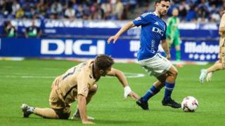 Sebas Moyano, con el Real Oviedo