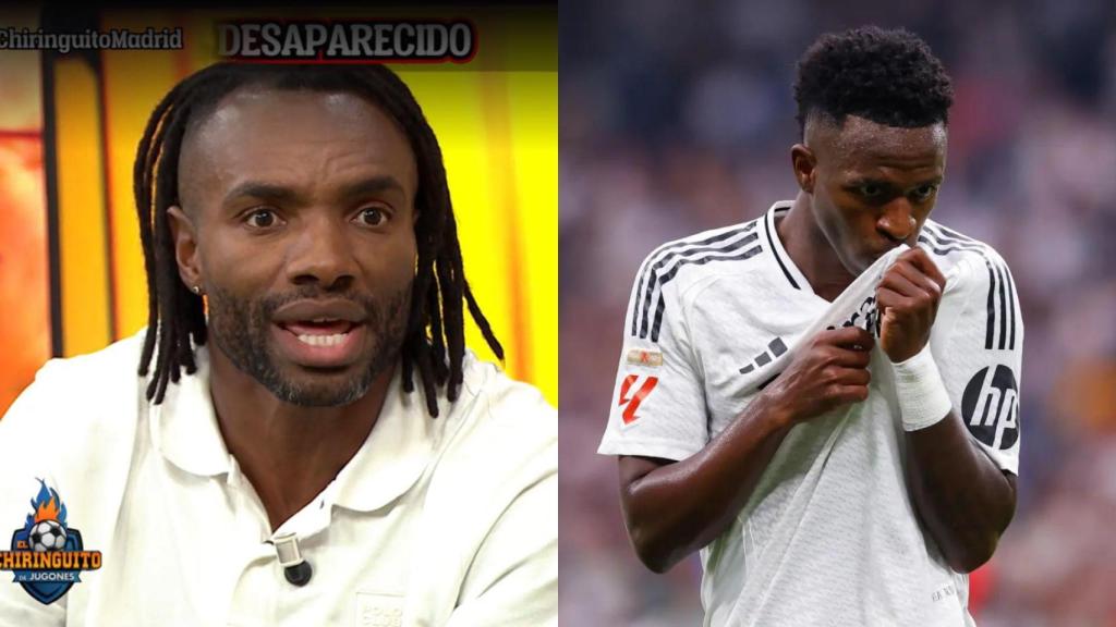 Javi Balboa, exfutbolista del Real Madrid, y Vinícius.
