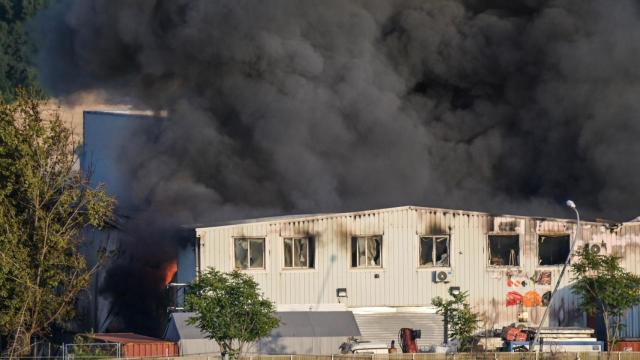 Imagen del incendio durante la tarde del pasado viernes.