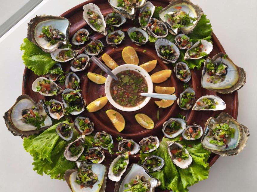 Uno de los platos de marisco del restaurante.