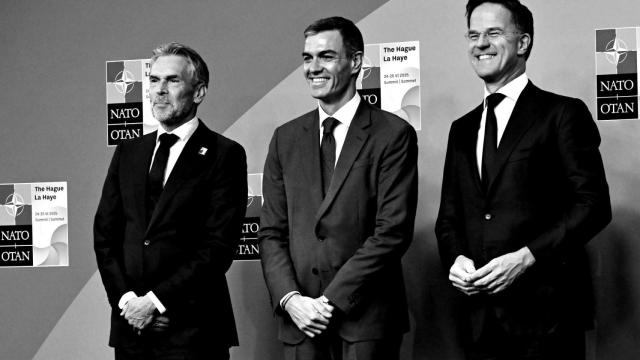 Pedro Sánchez durante la cumbre de la OTAN