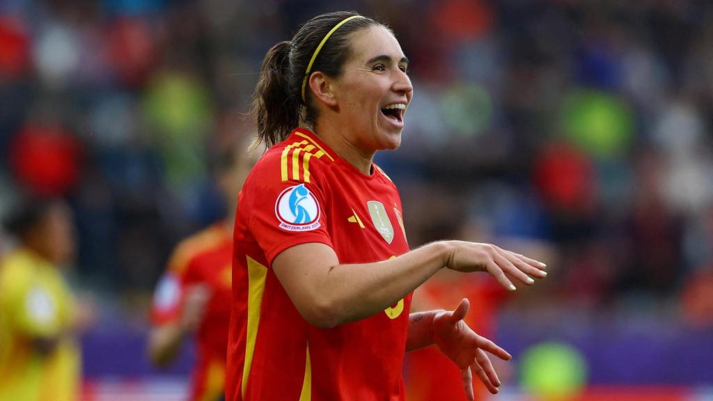 Mariona Caldentey celebra su gol contra Bélgica.