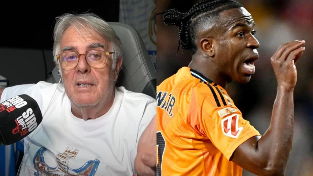 Siro López y Vinicius Junior.