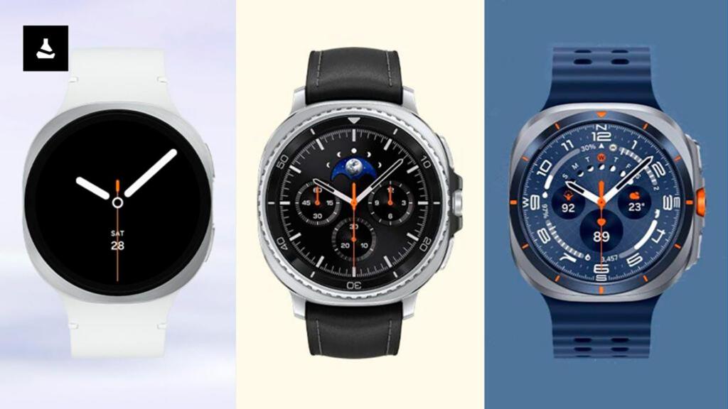 Los dos Galaxy Watch 8 y el Galaxy Watch Ultra (2025)