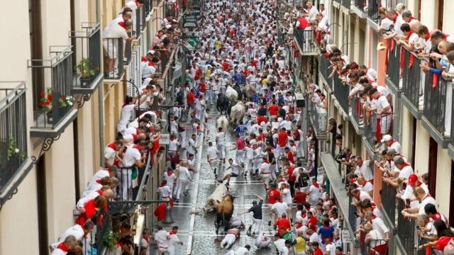 Primer encierro de San Fermín, el lunes 7 de julio de 2025.