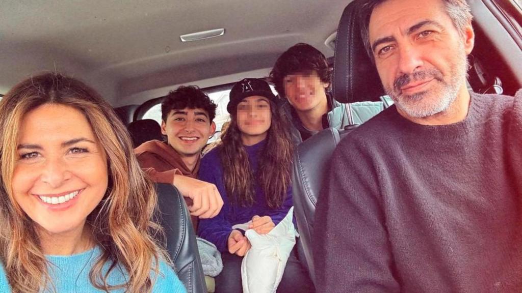 Nuria Roca y su familia.
