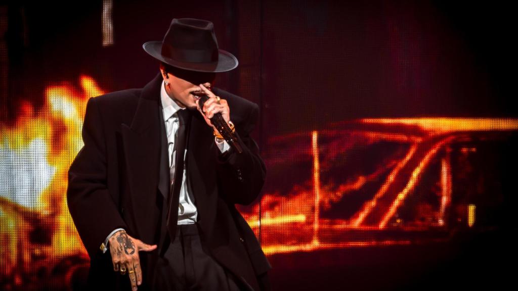 Rauw Alejandro, durante su show de Cosa Nuestra World Tour en Madrid.