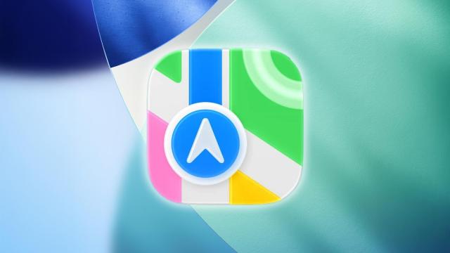 Fotomontaje con el logo de Apple Maps.