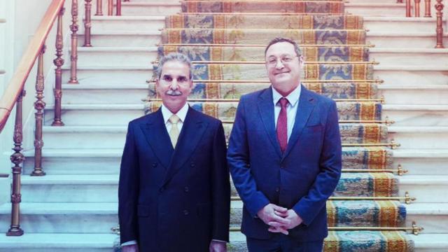 Faiq Zaidan junto a Álvaro García Ortiz durante su visita a Madrid.