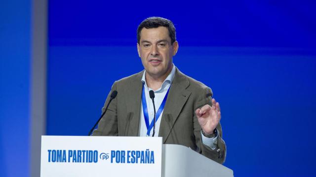 Juanma Moreno, en un acto este pasado fin de semana.