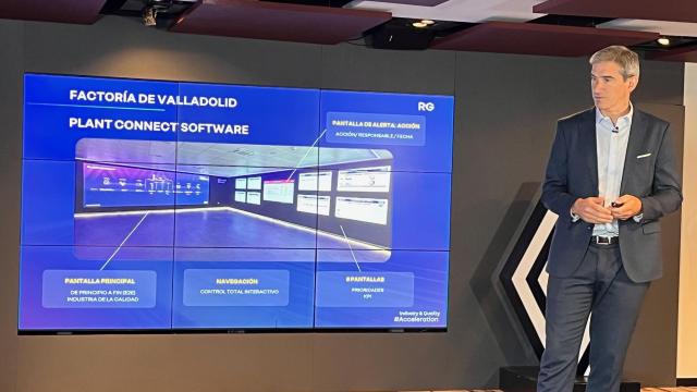 El director de la fábrica de Renault en Valladolid, Diego Paulini, durante su rueda de prensa de este martes en Madrid