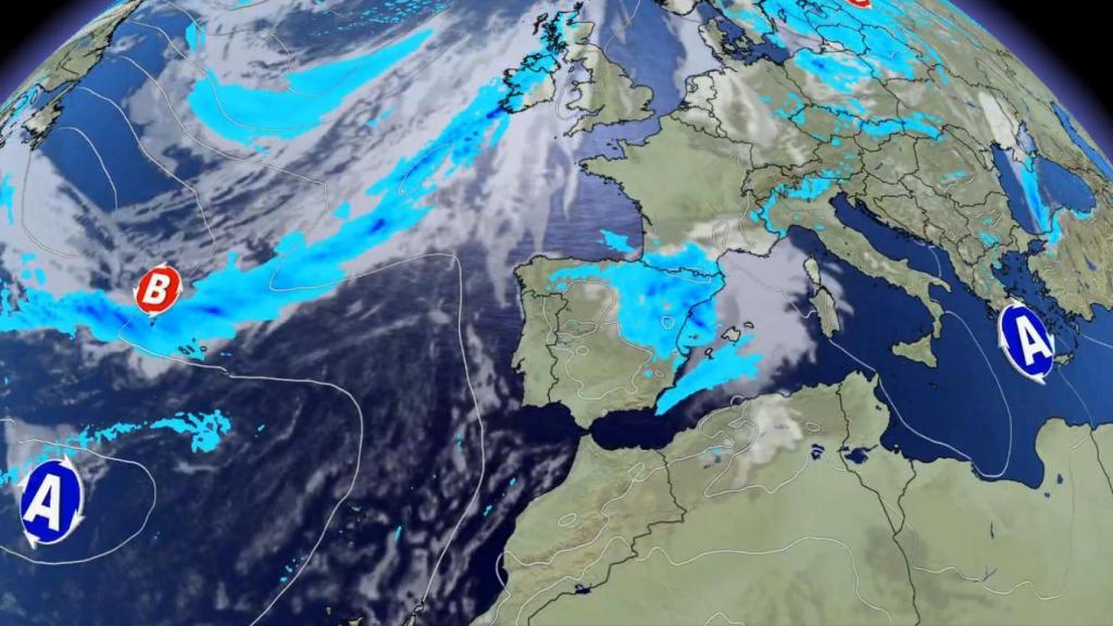 Mapa de la previsión meteorológica de Madrid para los próximos días.