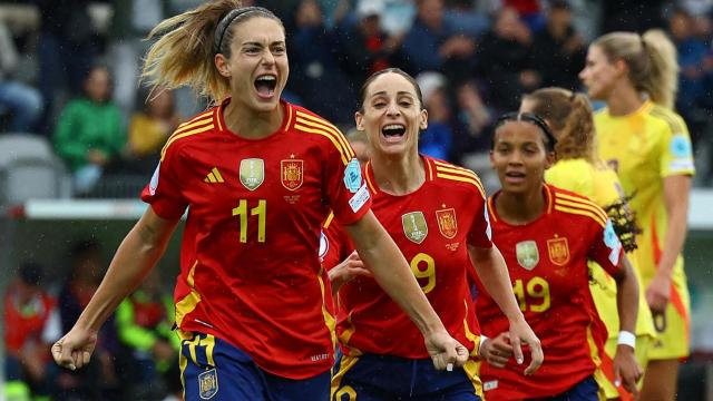 Alexia Putellas celebra el gol ante Bélgica en la Eurocopa.