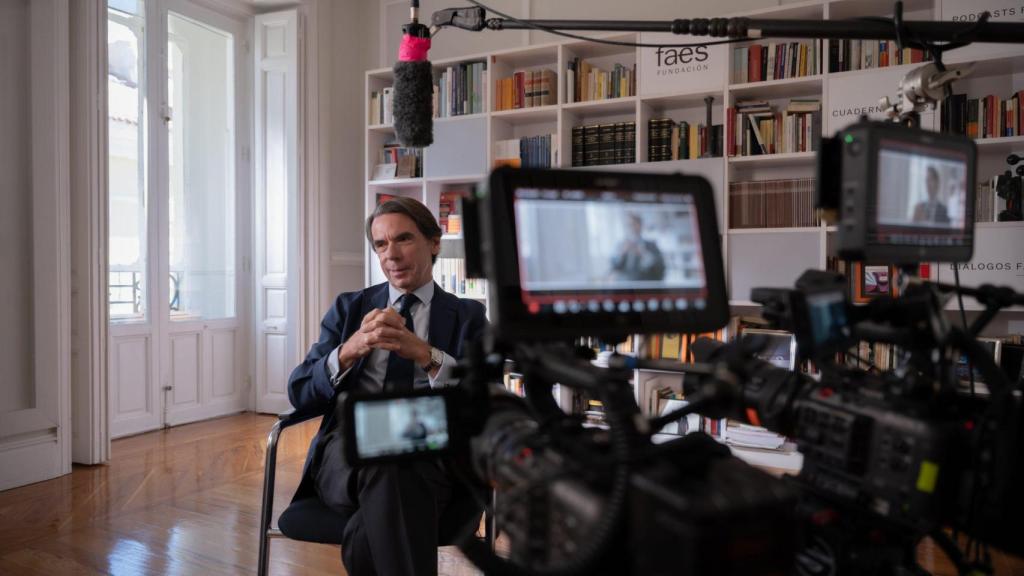 José María Aznar, durante su intervención en el documental. Foto: María Heras / Movistar Plus+