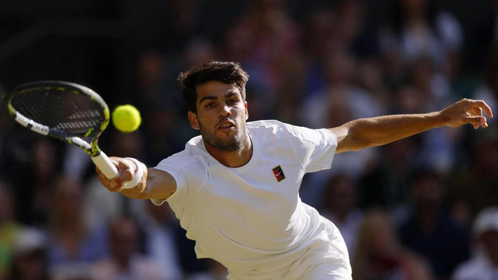 Alcaraz, en el partido ante Norrie.