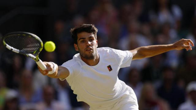 Alcaraz, en el partido ante Norrie.