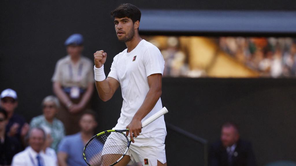 Alcaraz, en el partido ante Norrie.