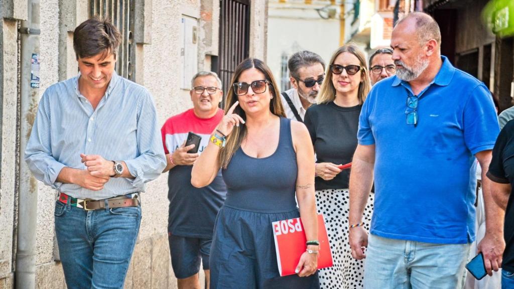 La vicesecretaria general del PSOECyL, Nuria Rubio, durante su visita al municipio abulense de Arenas de San Pedro, este martes