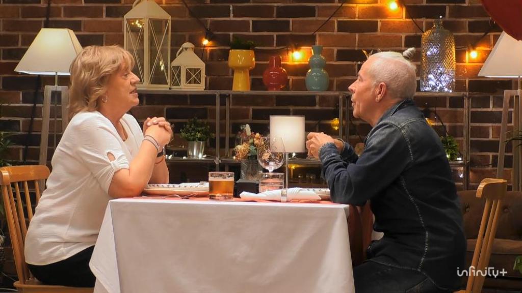 Momento de la cita entre Paco y Rosa, en 'First Dates'