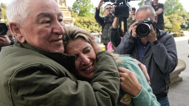 Suso y Yolanda Díaz en A Coruña en una imagen de archivo de 2023.