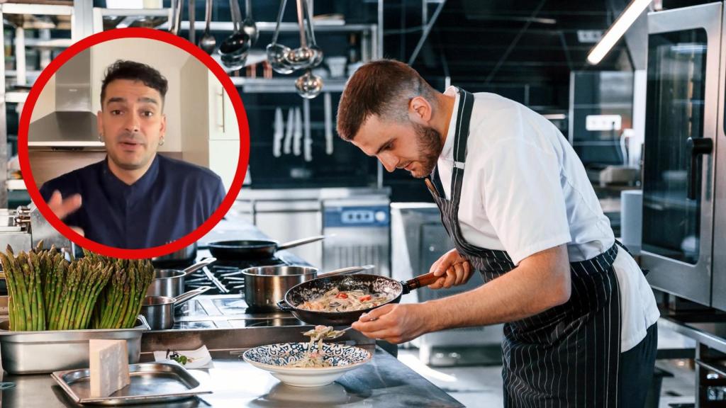 El cocinero Carlos Maestre en un montaje de Cocinillas