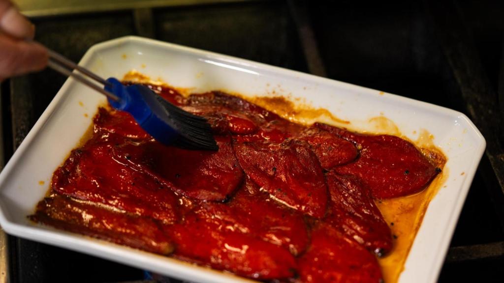 Los pimientos al estilo Pepita, otro clásico del Asador Nicolás.