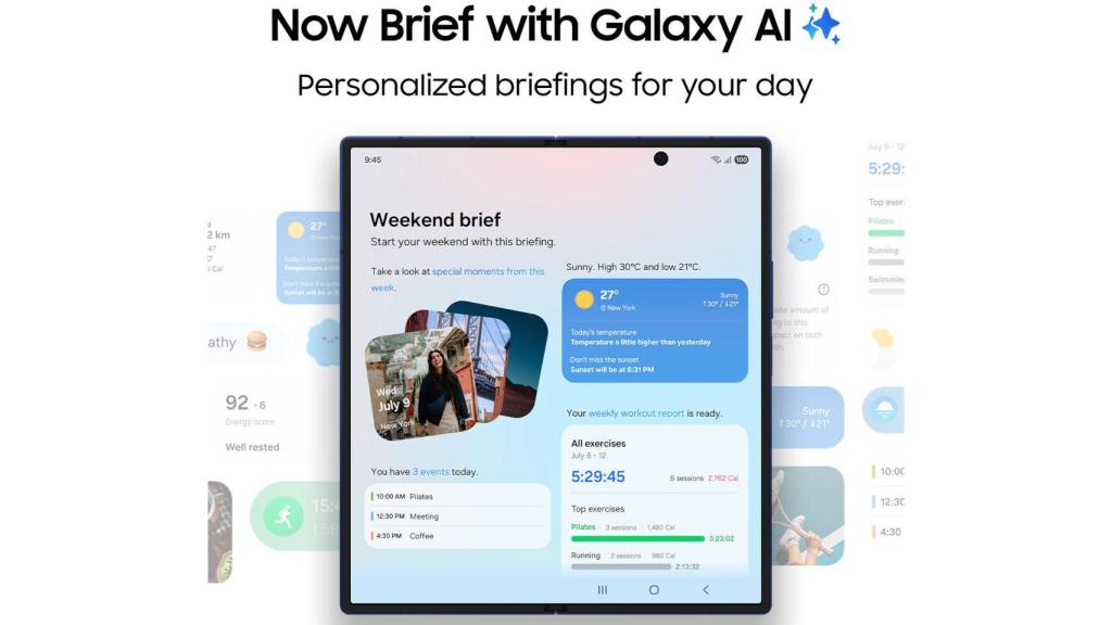Now Brief de OneUI 8 en el Samsung Galaxy Z Fold 7