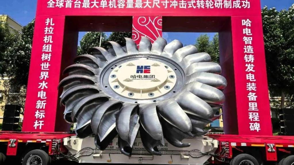Turbina de impulso para la presa Datang Zala en China