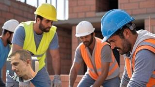 Imagen de archivo de unos trabajadores en construcción.