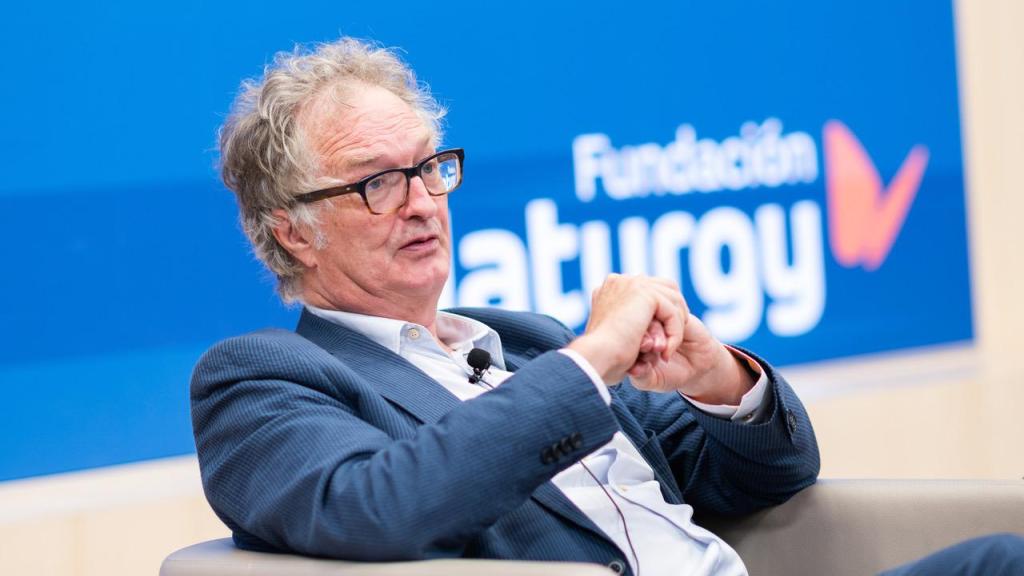 Edward Chancellor en la conferencia organizada por IESE Business School y Fundación Naturgy en Madrid sobre política climática y geoestrategia.