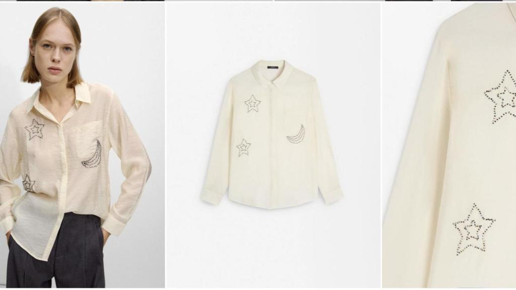 Camisa detalle abalorios. Ref. 228400