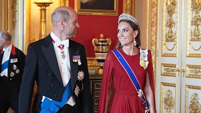 Los príncipes de Gales en la cena en Windsor.