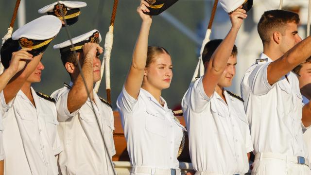 Una de las primeras imágenes de la princesa Leonor en Ferrol.