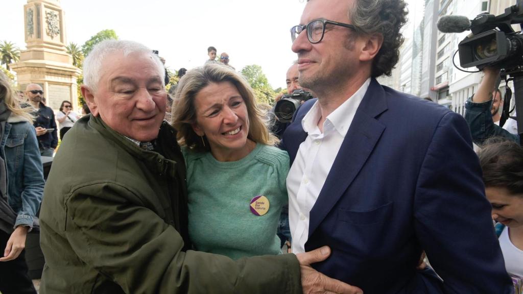 Suso Díaz con Yolanda Díaz.