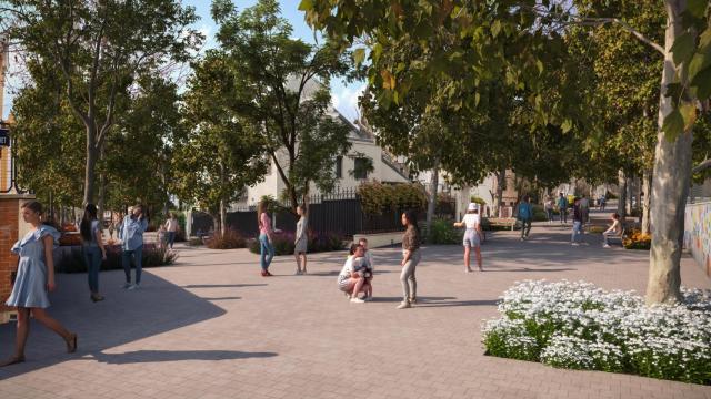 Cómo va a quedar la calle Ángel Gavinet tras la actuación del Ayuntamiento de Madrid.